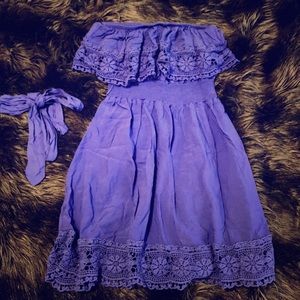 Deep royal blue ruffle sundress American Rag